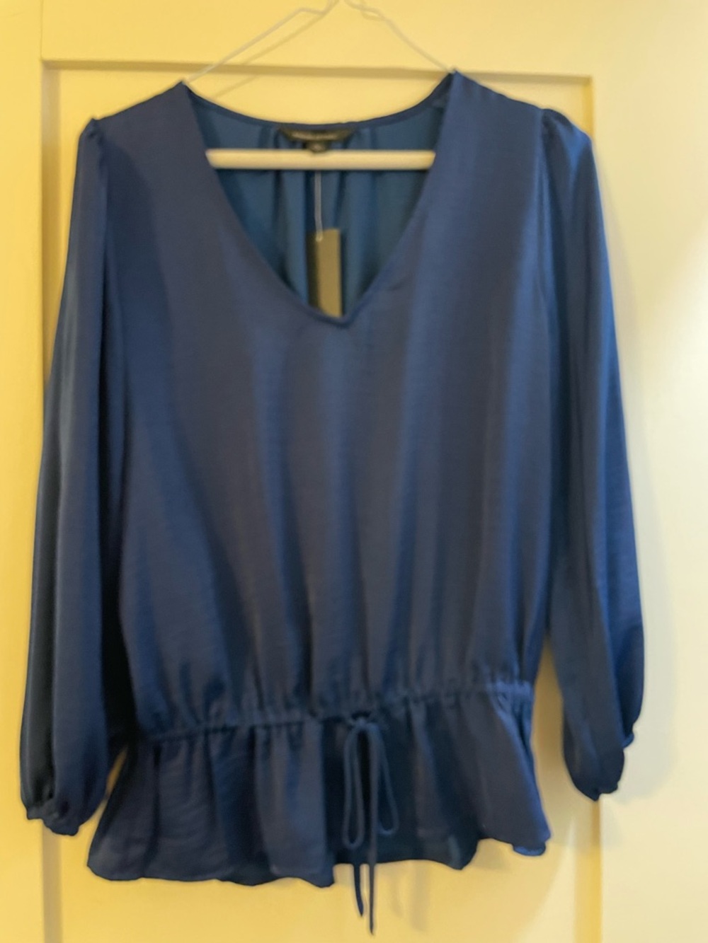 Banana Republic Royal Blue V-Neck Blouse